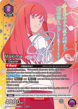 Image of Makima (024) (SR***) (UE22BT/CSM-1-024) - UE22BT CHAINSAW MAN Foil