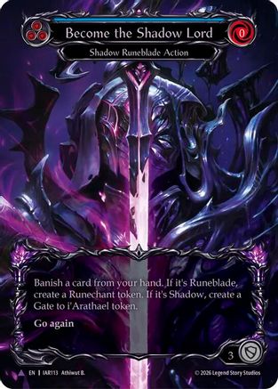 Image of Become the Shadow Lord (Blue) (Marvel) (IAR113) - Usurp the Shadow Throne Cold Foil