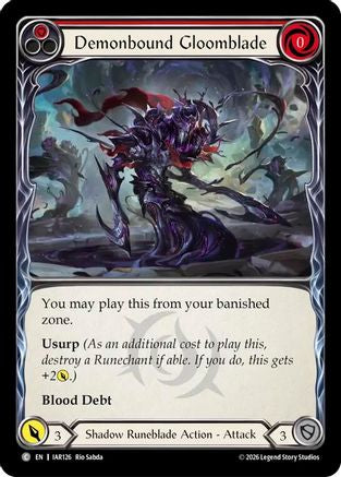Image of Demonbound Gloomblade (Red) (IAR126) - Usurp the Shadow Throne Rainbow Foil