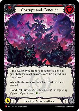 Image of Corrupt and Conquer (Red) (IAR164) - Usurp the Shadow Throne Rainbow Foil
