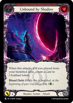 Image of Unbound by Shadow (Red) (IAR178) - Usurp the Shadow Throne Rainbow Foil