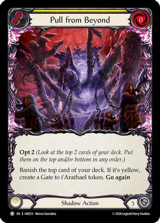 Image of Pull from Beyond (Yellow) (IAR213) - Usurp the Shadow Throne Rainbow Foil
