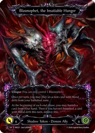 Image of Blasmophet, the Insatiable Hunger (Marvel) (IAR221) - Usurp the Shadow Throne Cold Foil