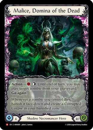Image of Malice, Domina of the Dead (AMA001) - Armory Deck: Malice Rainbow Foil