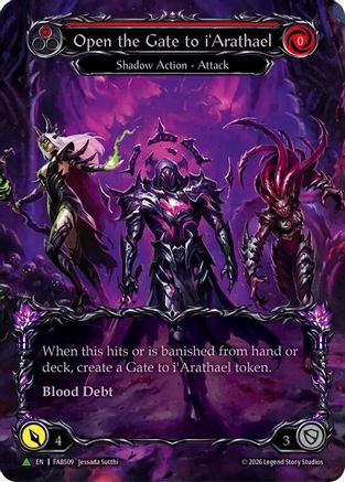 Image of Open the Gate to i'Arathael (Red) (Marvel) - FAB509 (FAB509) - Flesh and Blood: Promo Cards Cold Foil