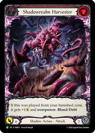 Image of Shadowrealm Harvester (Red) - FAB511 (FAB511) - Flesh and Blood: Promo Cards Rainbow Foil