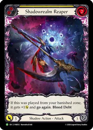 Image of Shadowrealm Reaper (Yellow) - FAB512 (FAB512) - Flesh and Blood: Promo Cards Rainbow Foil