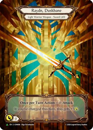 Image of Raydn, Duskbane (Marvel) - CON006 (CON006) - Flesh and Blood: Promo Cards Rainbow Foil