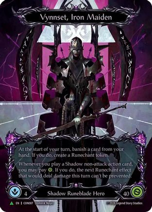 Image of Vynnset, Iron Maiden (Marvel) - CON007 (CON007) - Flesh and Blood: Promo Cards Cold Foil