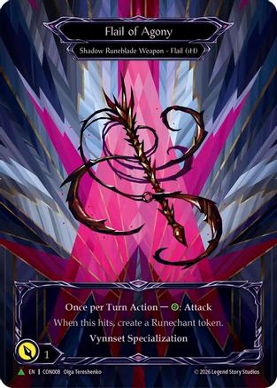 Image of Flail of Agony (Marvel) - CON008 (CON008) - Flesh and Blood: Promo Cards Rainbow Foil