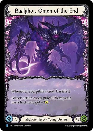 Image of Baalghor, Omen of the End (IAR159) - Usurp the Shadow Throne Pre-release Cards Rainbow Foil