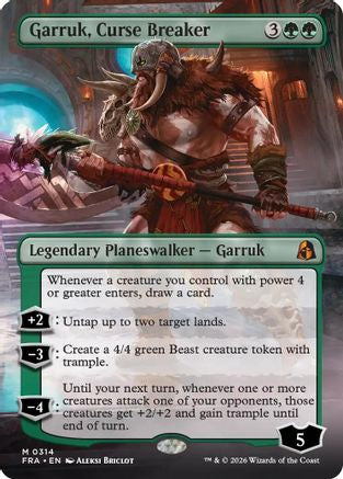 Image of Garruk, Curse Breaker (Borderless) (FRA-314) - Reality Fracture Foil