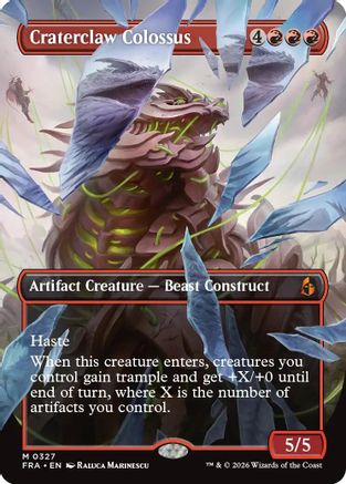Image of Craterclaw Colossus (Borderless) (0327) (FRA-327) - Reality Fracture Foil