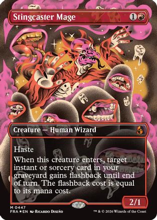 Image of Stingcaster Mage (Borderless) (0447) (FRA-447) - Reality Fracture Foil