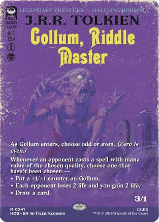 Image of Gollum, Riddle Master (Borderless) (HOB-241) - The Hobbit