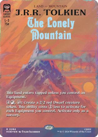 Image of The Lonely Mountain (Borderless) (Surge Foil) (HOB-284) - The Hobbit Foil