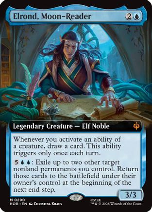 Image of Elrond, Moon-Reader (Extended Art) (HOB-290) - The Hobbit Foil