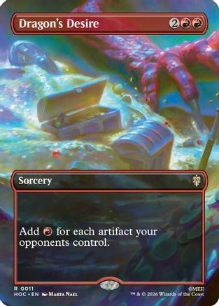 Image of Dragon's Desire (Borderless) (HOC-011) - The Hobbit: Eternal-Legal Foil