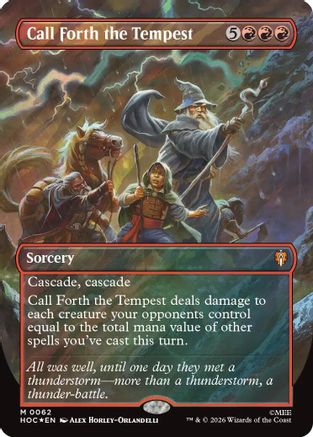 Image of Call Forth the Tempest (Borderless) (Surge Foil) (HOC-062) - The Hobbit: Eternal-Legal Foil