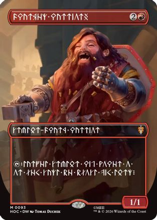 Image of Dwarven Warriors (Borderless) (Dwarvish) (HOC-093) - The Hobbit: Eternal-Legal Foil