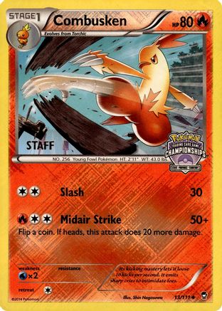 Image of Combusken (State Championships) [Staff] 013/111  - Reverse Holofoil League & Championship Cards - Promo