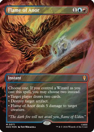 Image of Flame of Anor (Borderless) (Surge Foil) (HOC-071) - The Hobbit: Eternal-Legal Foil