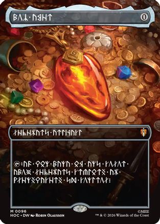 Image of Mox Amber (Borderless) (Dwarvish) (HOC-096) - The Hobbit: Eternal-Legal Foil