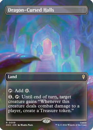 Image of Dragon-Cursed Halls (Borderless) (HOC-008) - The Hobbit: Eternal-Legal Foil