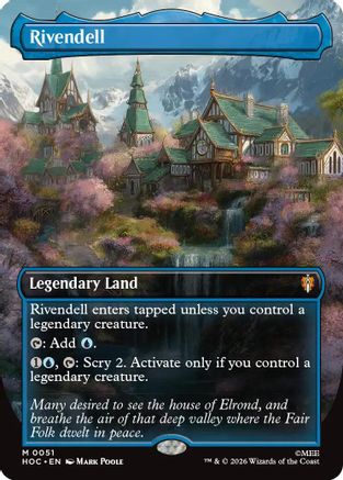 Image of Rivendell (Borderless) (HOC-051) - The Hobbit: Eternal-Legal Foil