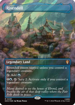Image of Rivendell (Borderless) (Surge Foil) (HOC-091) - The Hobbit: Eternal-Legal Foil