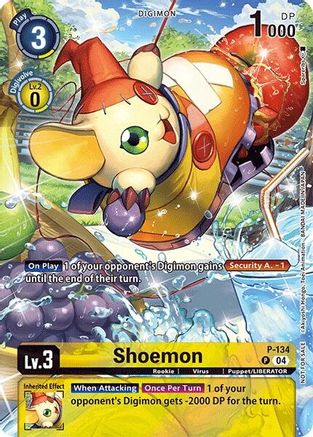 Image of Shoemon (Digimon Liberator D-Storage Set) (P-134) - Digimon Promotion Cards Foil