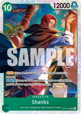 Image of Shanks (022) (OP17-022) - The World's Strongest Warriors Foil