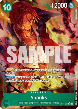 Image of Shanks (022) (Alternate Art) (OP17-022) - The World's Strongest Warriors Foil