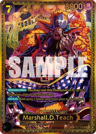 Image of Marshall.D.Teach (SP) (ST27-005) - The World's Strongest Warriors Foil