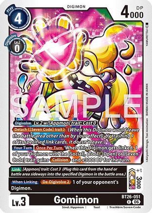 Image of Gomimon (BT26-051) - Timeless Bonds