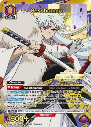 Image of Sesshomaru (Regionals 26-27) (UEPR/IYS-1-009) - Union Arena Promotion Cards Foil
