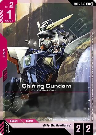 Image of Shining Gundam (GD05 Release Event) (GD05-042) - Gundam Promotional Cards Holofoil