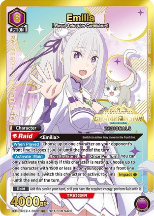 Image of Emilia (Regionals 26-27) (UEPR/REZ-1-090) - Union Arena Promotion Cards Foil