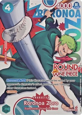 Image of Roronoa Zoro (Round 1 Promo) (PRB02-006) - One Piece Promotion Cards Foil