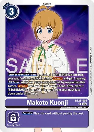 Image of Makoto Kuonji (BT26-095) - Timeless Bonds Foil