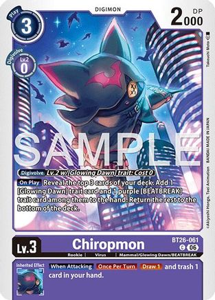 Image of Chiropmon (BT26-061) - Timeless Bonds