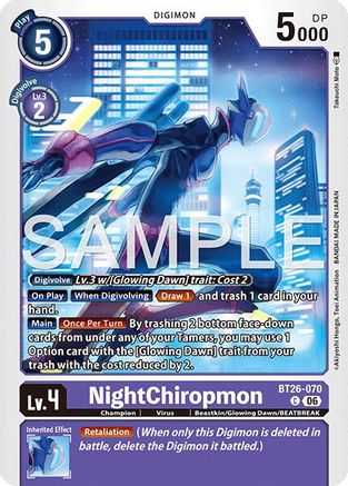 Image of NightChiropmon (BT26-070) - Timeless Bonds