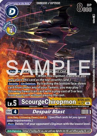 Image of ScourgeChiropmon // Despair Blast (Alternate Art) (BT26-075) - Timeless Bonds Foil