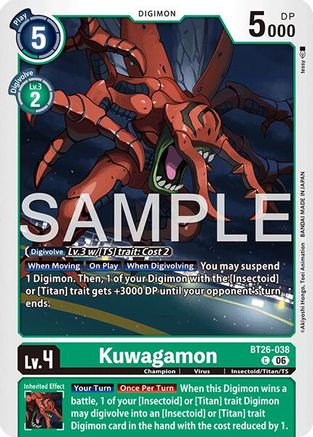 Image of Kuwagamon (BT26-038) - Timeless Bonds