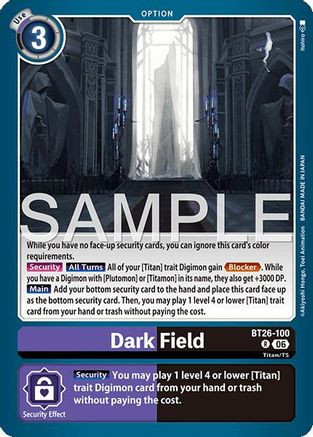Image of Dark Field (BT26-100) - Timeless Bonds Foil