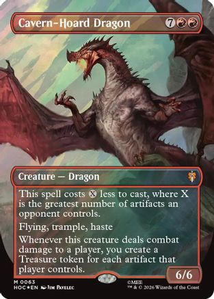 Image of Cavern-Hoard Dragon (Borderless) (Surge Foil) (HOC-063) - The Hobbit: Eternal-Legal Foil
