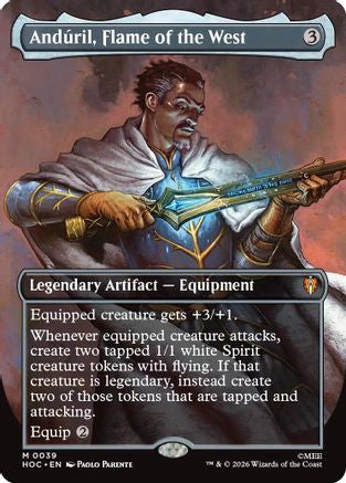 Image of Anduril, Flame of the West (Borderless) (HOC-039) - The Hobbit: Eternal-Legal