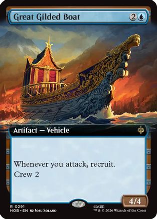 Image of Great Gilded Boat (Extended Art) (HOB-291) - The Hobbit Foil