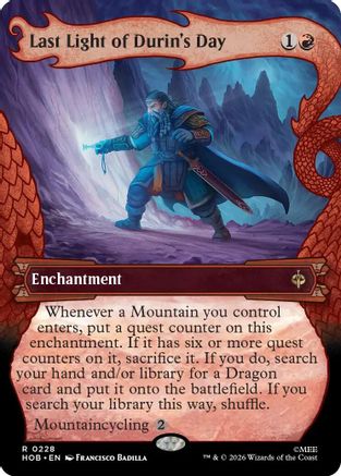 Image of Last Light of Durin's Day (Showcase) (HOB-228) - The Hobbit