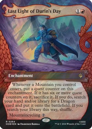 Image of Last Light of Durin's Day (Showcase) (Surge Foil) (HOB-264) - The Hobbit Foil